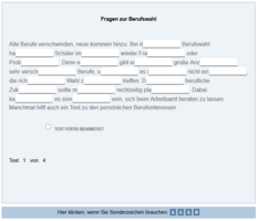 Screenshot auf einen onSET-Beispieltest